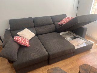 Sofá cama extensible gris