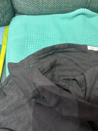 Falda larga negra tipo pareo con volantes