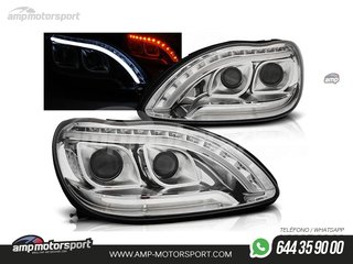 FAROS DELANTEROS LUZ DIURNA LED + TUBE LIGHT PARA MERCEDES CLASE S W220