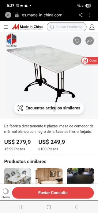 Mesa forjada. Medidas 70×70 altura 77cms.