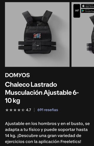 Chaleco Lastrado DOMYOS 6-10 kg