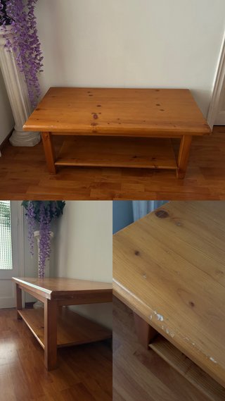 Mesa de centro madera maciza