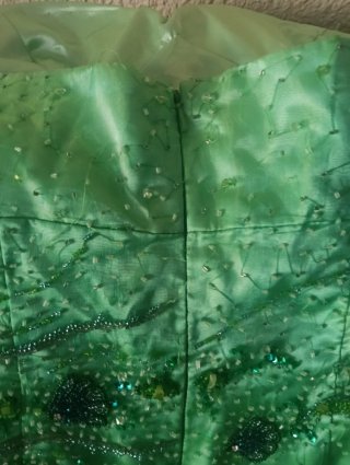 Vestido de fiesta verde Katy talla 10 Negociable