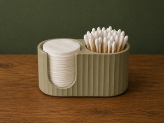 Organizzatore da bagno per dischetti e bastoncini