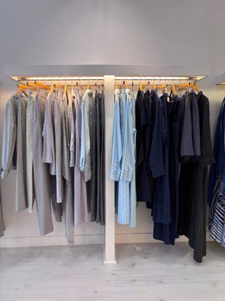 Perchero de madera para tienda 6 unidades