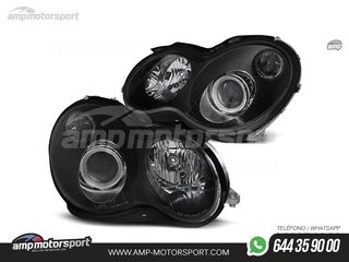 FAROS DELANTEROS LUPA LOOK RESTYLING PARA MERCEDES CLASE C W203