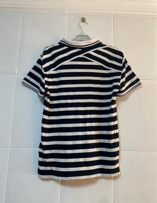 Polo EA7 rayas azul marino y blanco Talla M