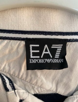 Polo EA7 rayas azul marino y blanco Talla M
