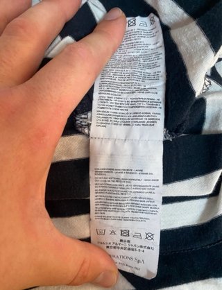 Polo EA7 rayas azul marino y blanco Talla M