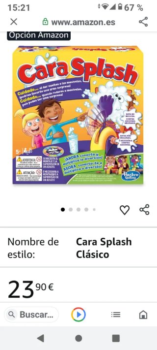 Juego Cara Splash Hasbro Gaming 5 años o más