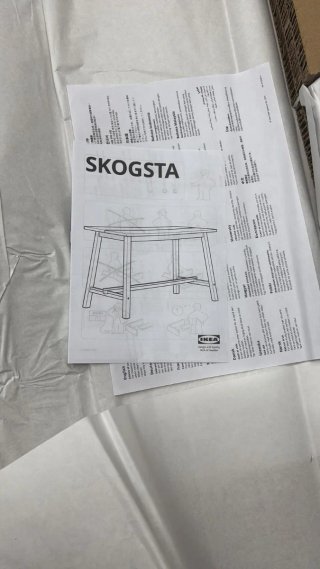 Mesa Comedor Ikea Skogsta Madera y Metal