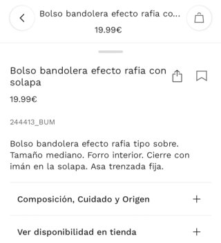 Bolso de rafia Parfois