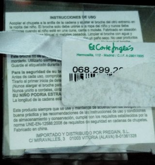 Chupetero oso plateado y osito azul