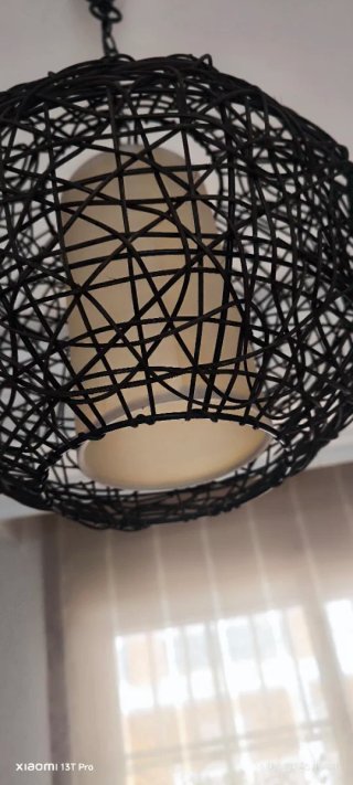 2 Lampade a soffitto a sospensione intrecciate
