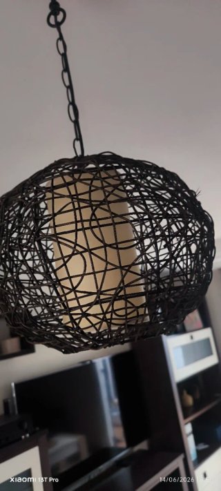 2 Lampade a soffitto a sospensione intrecciate