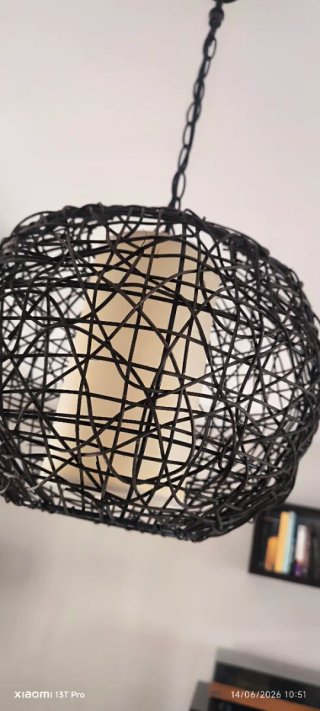 2 Lampade a soffitto a sospensione intrecciate