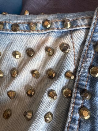 Gilet Zara Man Jeans Uomo Borchie Argento M