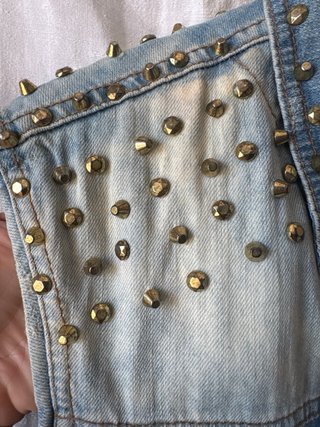 Gilet Zara Man Jeans Uomo Borchie Argento M