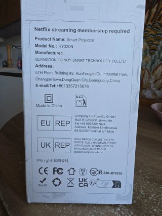 Proyector Hy320 4K WiFi 6 Bluetooth 5.2