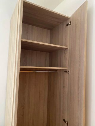 Armario de madera color gris blanco