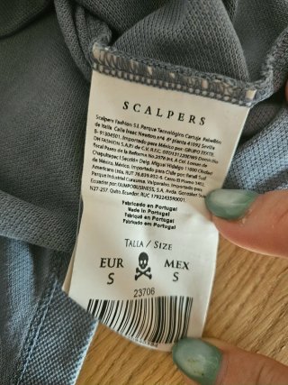 Polo Scalpers Gris Logo Calavera -Talla S.