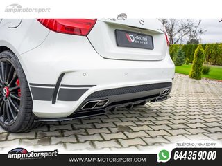 DIFUSOR TRASERO MERCEDES A W176 2013-2015 NEGRO BRILLO