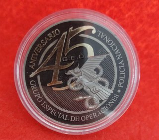 Moneda 45 Aniversario GEO Policía Nacional