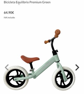 Bicicleta infantil sin pedales + cesta de regalo