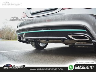 DIFUSOR TRASERO MERCEDES CLA C117 45 2017-2019 NEGRO BRILLO