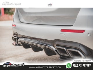 DIFUSOR TRASERO MERCEDES E W213 E63 AMG 2017-- NEGRO BRILLO
