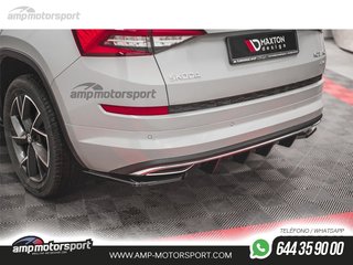 DIFUSOR TRASERO SKODA KODIAQ 2016-- NEGRO BRILLO