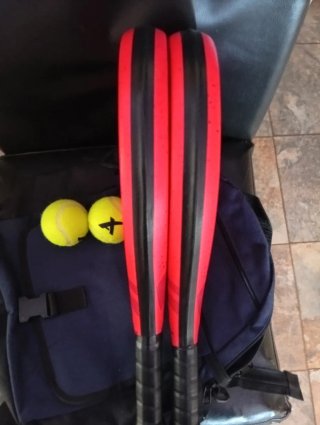 Palas pádel y mochila junior