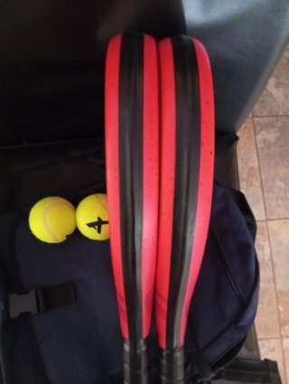Palas pádel y mochila junior