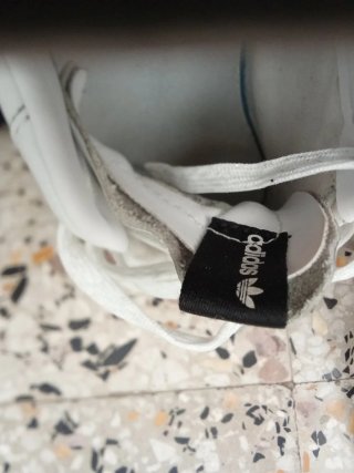 Adidas Sleek sneakers pelle bianca oro