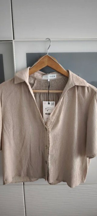 Conjunto Zara Camisa y Pantalón Beige