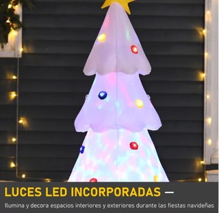 Árbol Navidad Inflable 122cm Luces LED