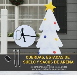 Árbol Navidad Inflable 122cm Luces LED