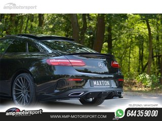 DIFUSOR TRASERO MERCEDES E W213 COUPE 2017-- NEGRO MATE