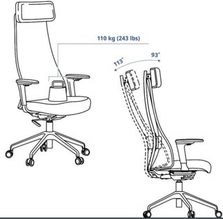 Silla de trabajo ergonómica JÄRVFJÄLLET IKEA