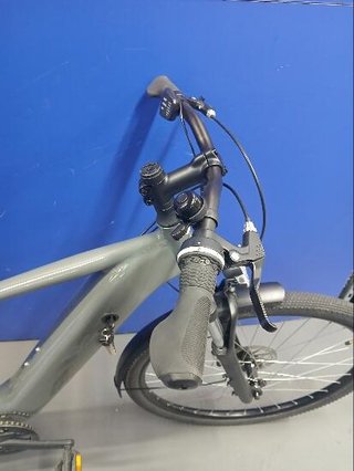 Bicicleta Trekking Eléctrica Cuadro Alto E-Actv 100 Gris