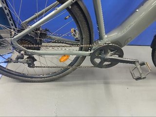 Bicicleta Trekking Eléctrica Cuadro Alto E-Actv 100 Gris