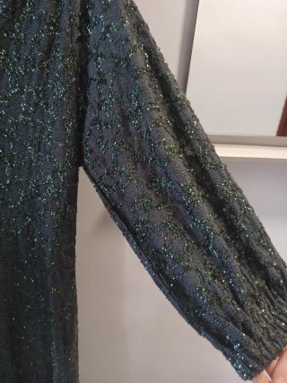 Vestido Zara verde oscuro lentejuelas