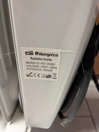 Estufa eléctrica radiador aceite