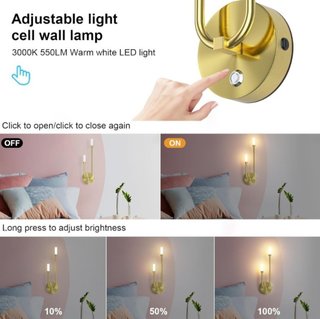 Applique da interno a batteria, 2pezzi