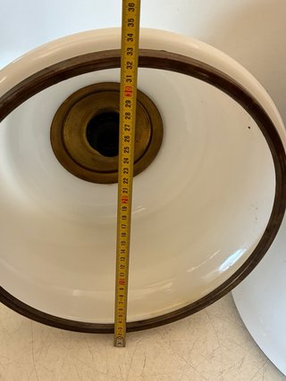 Coppia di lampade vintage in vetro e metallo