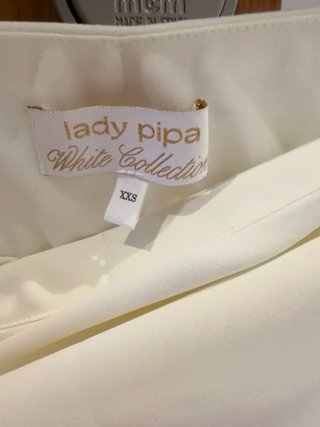 Top blanco con flecos Talla XXS