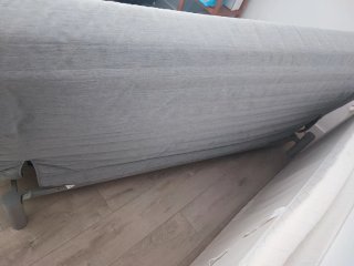 Sofá Cama 3 Plazas Gris tipo libro
