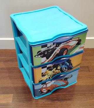 Cajonera Plástico Infantil Coches