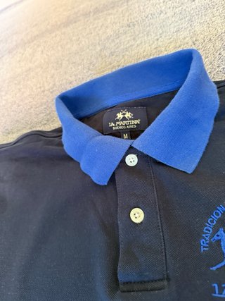 Polo La Martina Blu/Bianco Taglia M