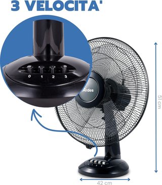 ARDES - Ventilador de mesa Ardes, 40 cm